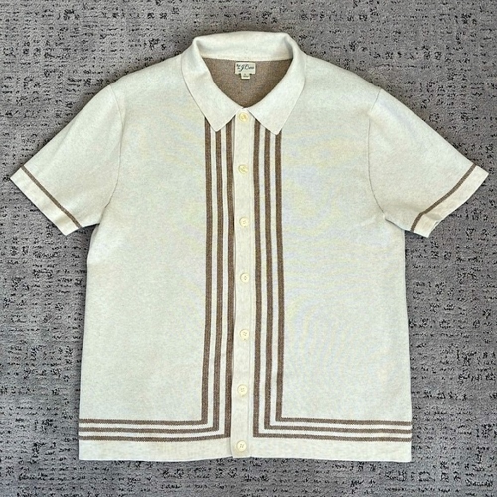 J. Crew knit short sleeve button down
